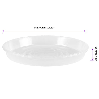JOIKIT 20 Pack 12 Inch Plant Saucers, Clear Plastic Flower Pot Saucer, Plant Trays Pot Tray for Indoor Outdoor Planters Potted Plants