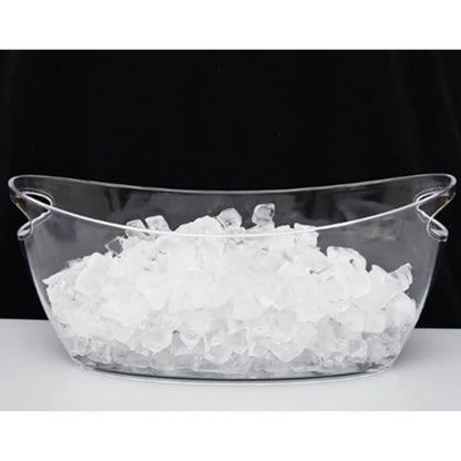 OUKEYI Ice Buckets for Parties, 5.5 Liter Large Clear Acrylic Food Grade Ice Bucket, Mimosa Bar Supplies Beverage Tub for Champagne Beer Sparkling Wine Cocktails, 16.9, Transparent, OUKEYI-100894