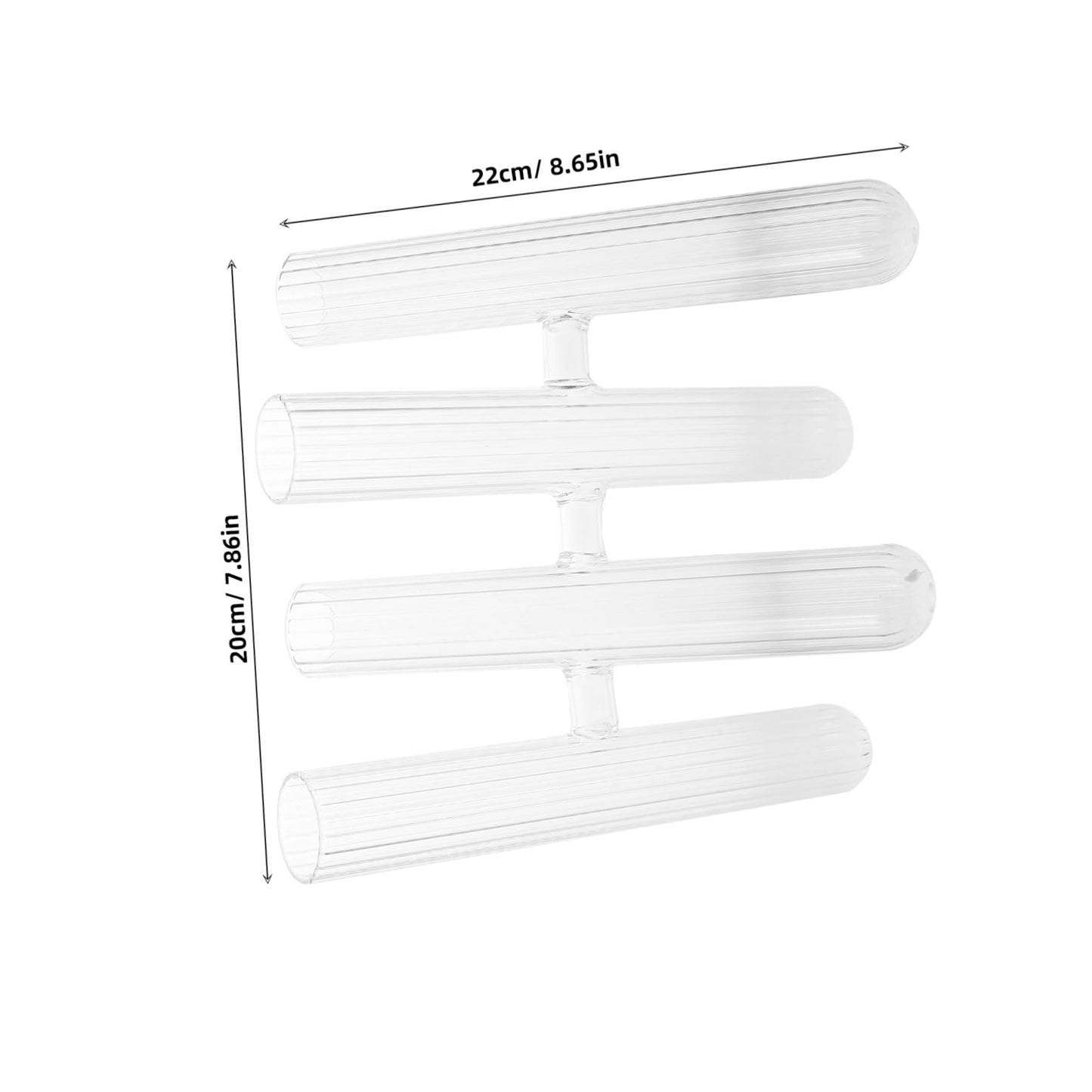 Yardwe Clear Glass Test Tube Vases for Hydroponic Plants Decorative Terrarium Tube Holders for Flower Display Desk Windowsill Supports Plant Growth and Home Decor