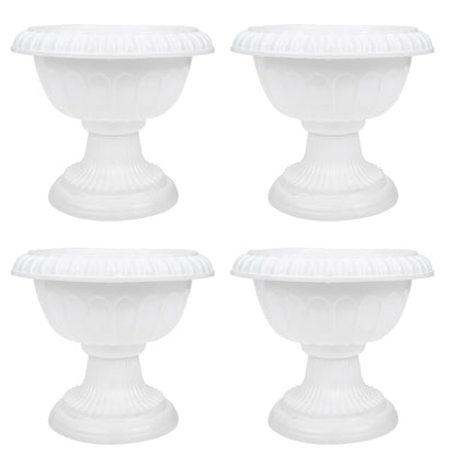 BESPORTBLE Roman Flower Pot: Decorative Plastic Flower Pots Roman Plant Containers Small White Urn Planters for Wedding Centerpiece Home Balcony Decor, 6.24 * 5.5inch
