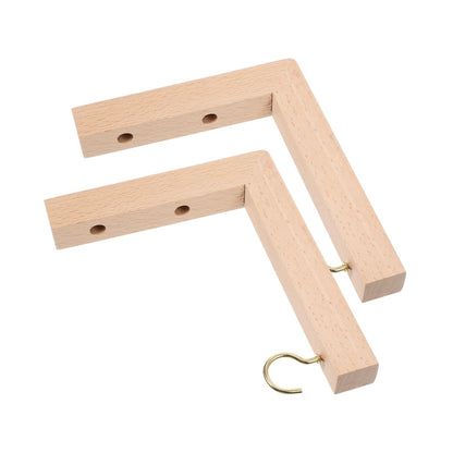 Happyyami 2pcs Wooden Wall Mount Plant Hangers Flowerpot Hanging Hooks for Outdoor Hanging Baskets Bird Feeders Wind Chimes Patio Garden