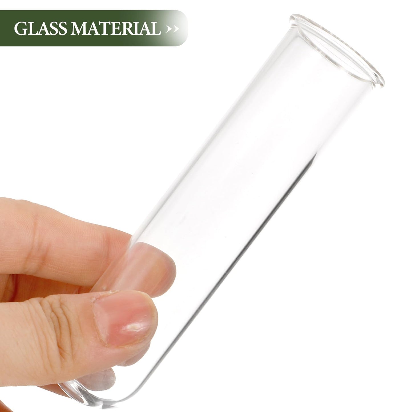 DOITOOL 5Pcs Glass Test Tube Vases 2.5X3X11Cm Hydroponic Propagation Tubes Small Plant Terrarium Vase for Home Décor and Floral Display