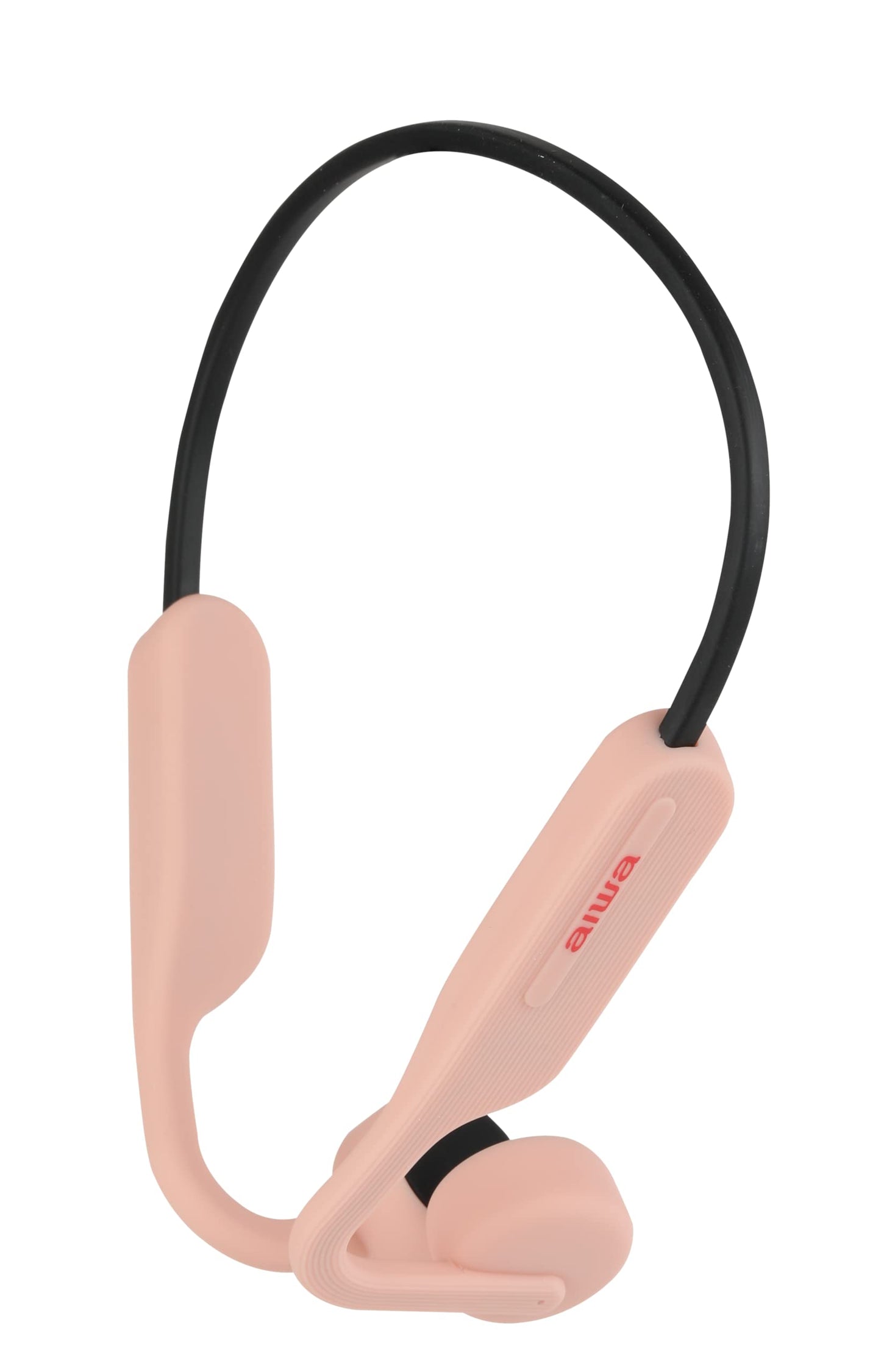 Aiwa Bone Conducting Wireless Headphones - Open-Ear Wireless Bluetooth 5.0 Sports Headphones, 6 Hours Playtime, IPX5 Waterproof Earphones for Gym, Running, Hiking, and Cycling, Pink