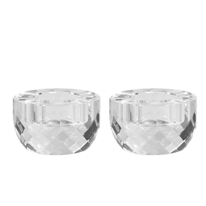 Crystal Candle Holders Set of 2, Tea Wax Ultra Elegant & Modern Centerpiece Home Décor,Wedding