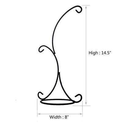 YEARCHY Ornament Display Hanger Rack Stand Hook Chrismas Ornament Party Decoration Holder Air Plant Flower Pot Hanging Terrarium Home Office Decoration (Black, 2)