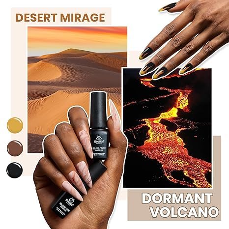 Beetles Fall Gel Nail Kit, Mystic Wonderland Gel Polish Set, 36 Colors Burgundy Brown Orange Red Polish Kit with Base Coat Glossy Matte & Glitter Top Coat Soak Off UV Led Nails Gifts for Women