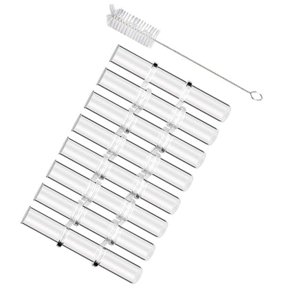 BESPORTBLE Test Tube Glass Vases for Flowers 8pcs Large Hydroponic Plant Terrariums with Brush Home Décor Propagation Station for Living Room Desk