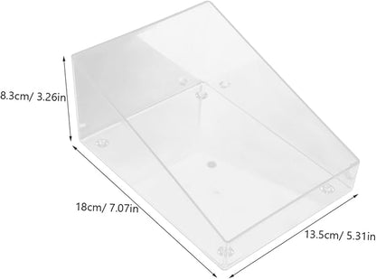 Hamster Sand Bath Box Semi-Closed Acrylic Tub for Dwarf Hamsters Chinchillas and Gerbils Dust Bath Container Cleaning Scoop Easy to Clean