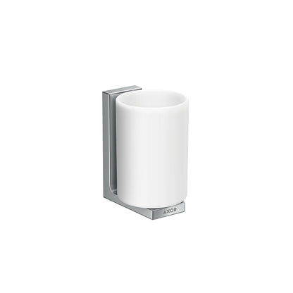 AXOR Universal Rectangular Toothbrush Tumbler in Chrome, 42604000