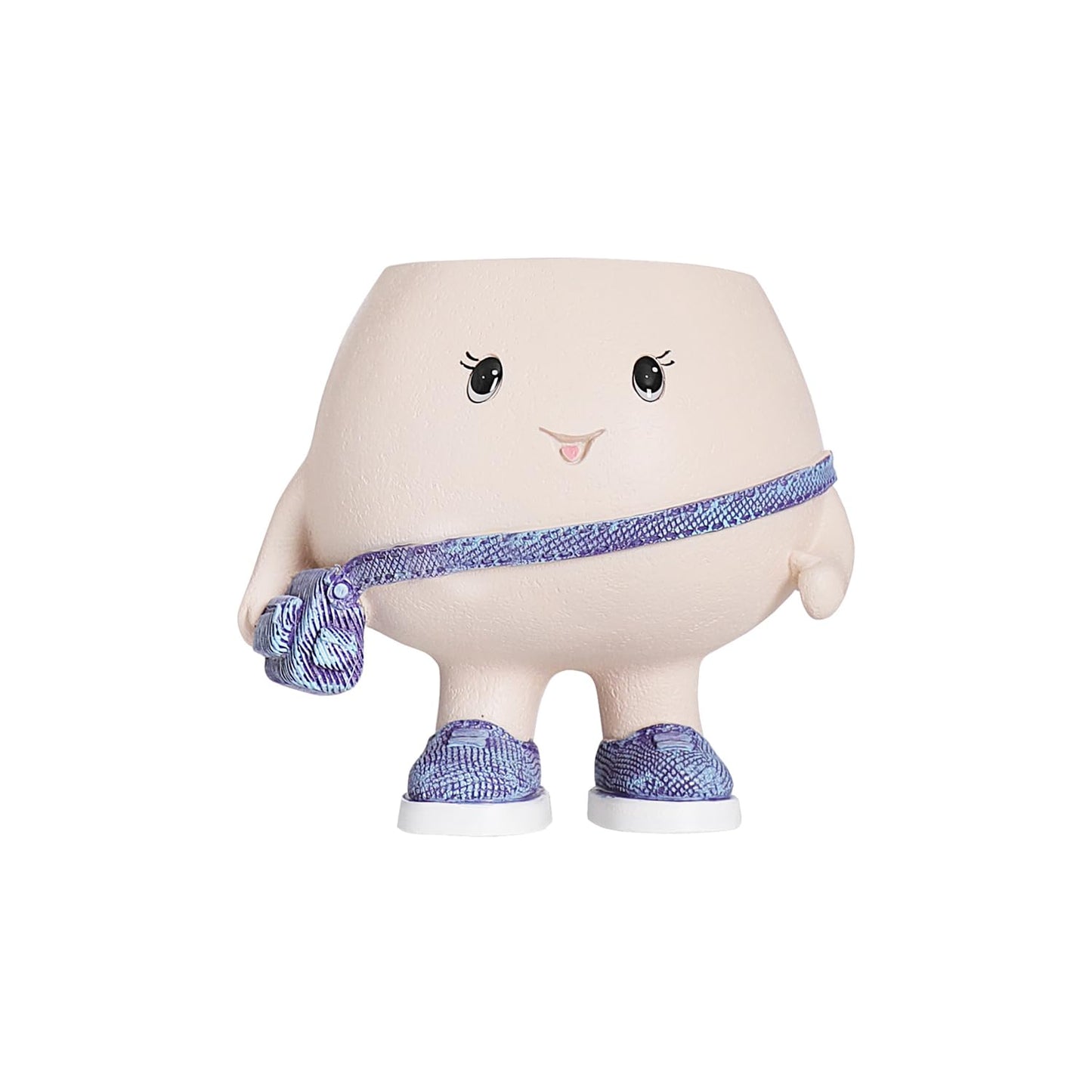 UMESONG Smily Face Planter Pot with Cute Bag Resin Head Planters for String of Pearls Plant Live Unique Succulent Pots with Drainage Hole for Indoor Outdoor Plants Gift IdeaI for Mother Day