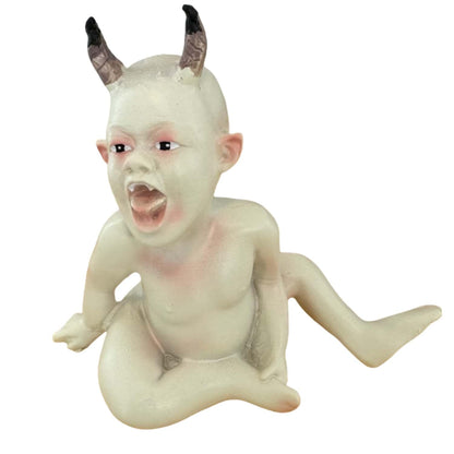 HWHXCZYH Scary Resin Ghost Baby Doll - 4.7" Halloween Haunted House Decor, Horror Party Prop (H)