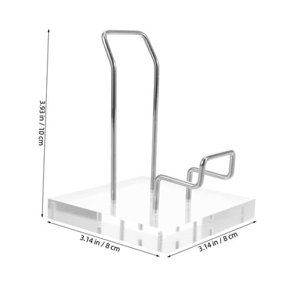 Sosoport Acrylic Crystal Mineral Display Shelf Large Acrylic Display Rack with Silver Iron Frame for Retail Store Office Party Decoration