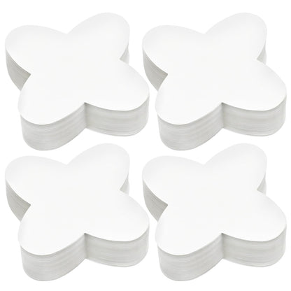 GMAPATS 200Pcs Chocolate Paper Truffle Wrappers, Baking Liners Resistant Chocolate Candy Cups for Valentine‘s Day Gifts, Wedding, Birthday, Baby Shower (White)