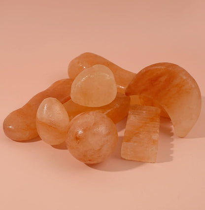 Windfulogo Large Hot Massage Stones Set Himalayan Salt Heated Warmer Stone for Spa Massage 2.56 x 3.93in (6.5x10cm)