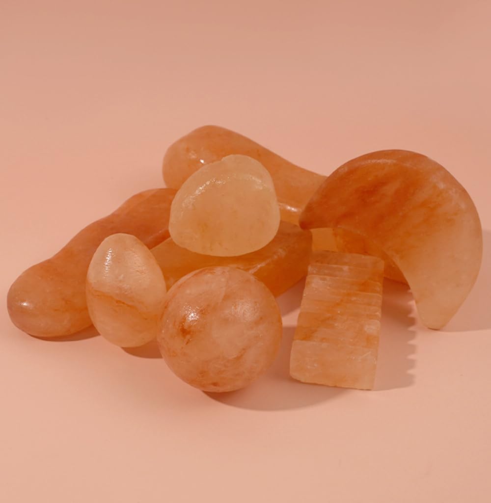 QYLHH 2 Pcs Himalayan Salt Foot Rasp Foot File Hot Massage Stones Cold Stones Set Warm Rocks Kit for Facial SPA