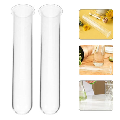 JOINPAYA 4pcs Glass Propagation Tubes Hydroponic Plant Test Tube Vases 2.5x3x18cm for Desktop Terrarium and Wall Terrarium Supplies