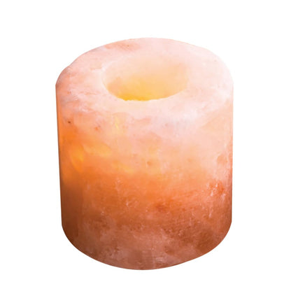 Healifty Himalayan Crystal Salt Candle Holder Adjustable Taper Candle Stand for Meditation Yoga and Home Decor Natural Handcrafted Decorative Centerpiece for Dining Table and Relaxation