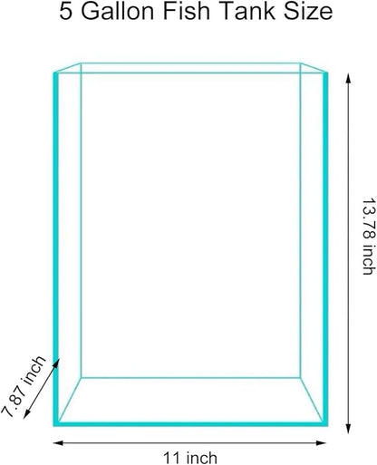 Vimvins 5 Gallon Glass Fish Tank, Easy to Maintain Small Aquarium for Betta/Snails/Shrimp and Aquatic Planting.