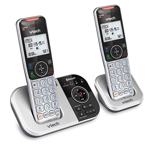 VTech VS112-4 Bluetooth 4 Handset Cordless Phone for Home with Answering Machine, Call Blocking, Caller ID, Intercom and Connect to Cell