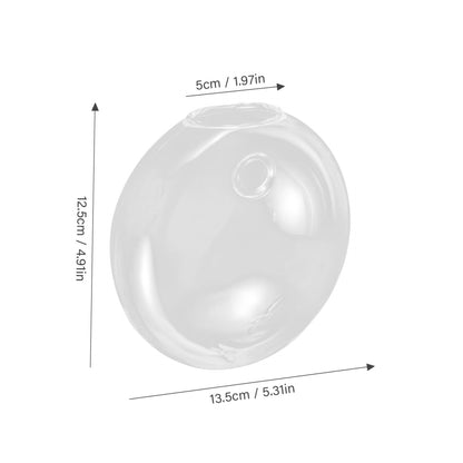 OUNONA Wall Hanging Hydroponic Glass Terrarium Planter Transparent Wall Flower Vase Space Saving Decorative Bottle for Small Apartments and Indoor Plants