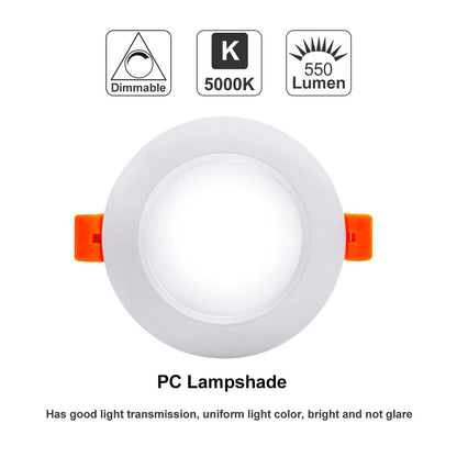 YGS-Tech Smart 3 Inch LED Recessed Lighting RGB WiFi Downlight, 5W Compatible with Alexa and Google Home, Dimmable RGB & CCT 2700-6500K Color Changing, 120V Ceiling Light with LED Driver (4 Pack)
