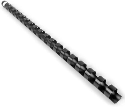 HOUYEE 1/2 Inch Plastic Binding Comb 19 Ring, 90 Sheet Capacity, Letter Size Black Comb Binding Spines (50 Pack)