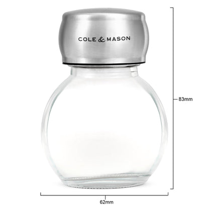 Cole & Mason Darlington Salt & Pepper Shaker Gift Set - Salt and Pepper Shakers - Home & Kitchen Accessories - Kitchen Essentials - Acrylic & Stainless Steel Shaker Set