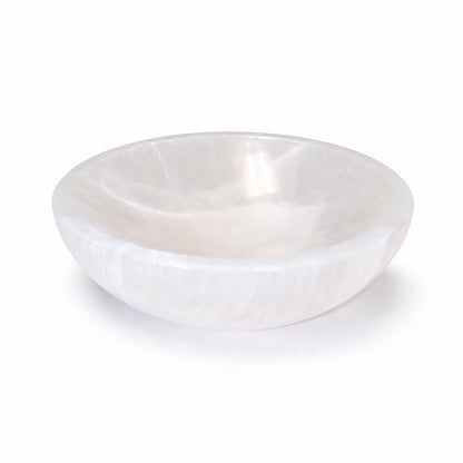 Soul Sticks Selenite Crystal Bowls for Smudging, Healing, Recharging Crystals | Pure Selenite Smudge Bowl & Crystal Charging Station Ethically Sourced in Morocco (4 Inch (Pack of 1)