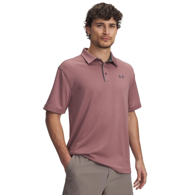 Under Armour Men's Tech Golf Polo, (651) Maroon Mist / / Pitch Gray, XX-Large