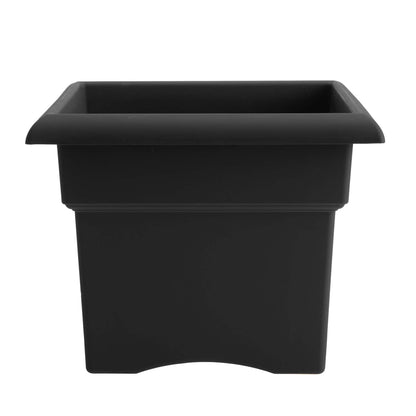Bloem Veranda Deck Box Planter Square: 14" - Black