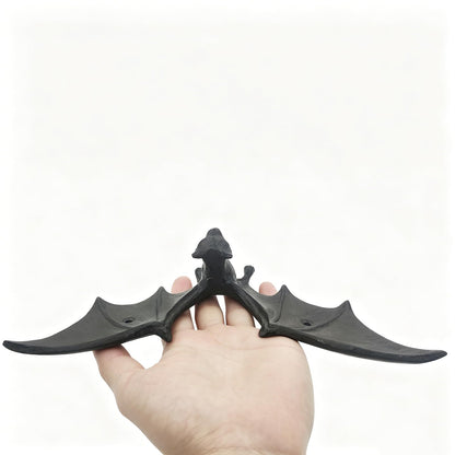 Womeet Rustic Cast Iron Coat Hooks, Wall Mounted Bat Hook Holder, Unique Farmhouse Decorative Hooks, Heavy Duty Wall Hooks for Hanging Coats, Hats, Bathrooms Towels