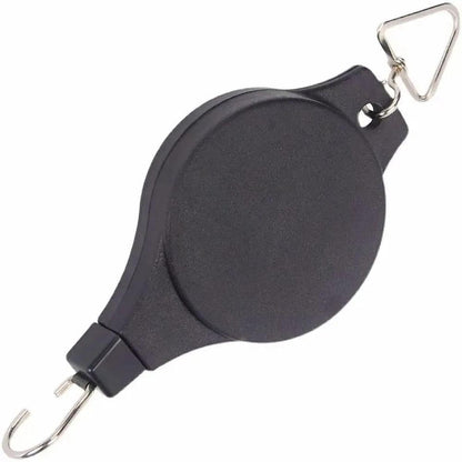 Generic Heavy Duty Adjustable Plant Hanger 6 Pack, Retractable Pulley System for Easy Height Adjustment, Ideal for Indoor and Outdoor Hanging Baskets, Pots, and Bird Feeders - Durable Black Finish