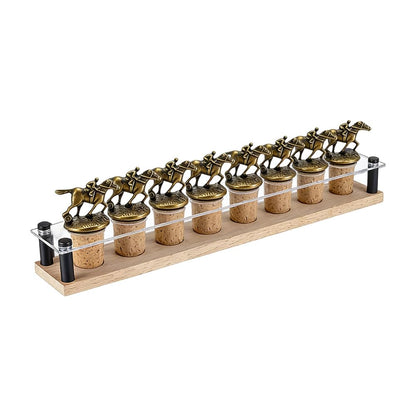 BENECREAT Stopper Display Stand, Whiskey Cork Display, Bourbon Cork Stopper Display, Bourbon Stopper Holder for Decoration Christmas Birthday Halloween Gifts 15.6x2.5x2.1inch