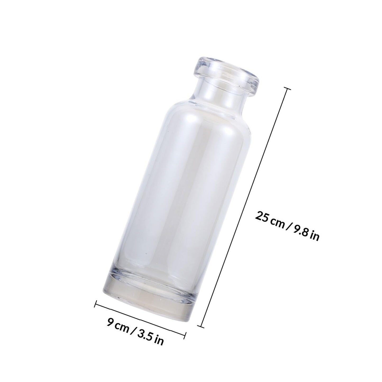 HOMSFOU Hydroponics Plant Container Glass Vase Ocean Blue Small Mouth Desktop Planter for Home Decoration and Garden Terrarium