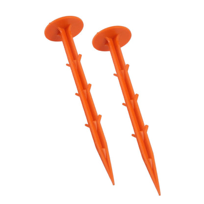 indiedouker Property Line Markers - Unbreakable 6.3" Barbed Stakes for Ground and Survey Use (Color Plastic, 40)