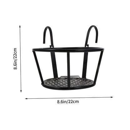 Healifty 2pcs Iron Hanging Flower Pot Stand Plant Holder Rack for Balcony Patio Indoor Outdoor Home Decor