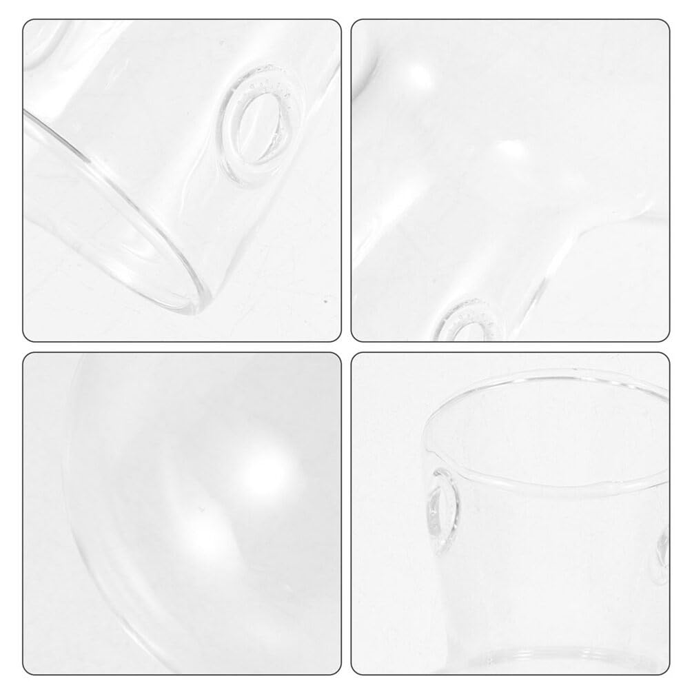 Toddmomy Hydroponic Glass Planters 2-Pack Clear Bulb Vase Accessories for Indoor Plant Propagation Table Centerpiece Home Decor Terrarium Display 3.93X2.75X2.75In