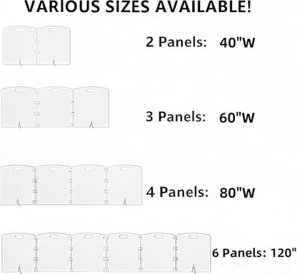 Clear Acrylic Dog Gate for Indoor Use – 2 Panel Pet Gate for Doorways, No Drilling, Foldable Dog Barrier,Foldable Doggy Cat Fence with Support Feet for Home, Stairs, and Puppy Playpen