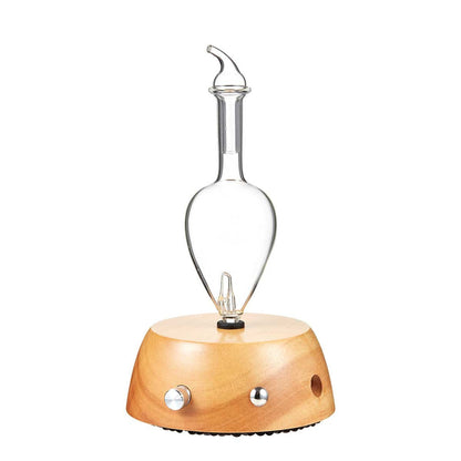 Organic Aromas Elegance Aromatherapy Diffuser for Essential Oil, Waterless Glass Nebulizer w/Auto-Off Switch, BPA Free - Lightwood