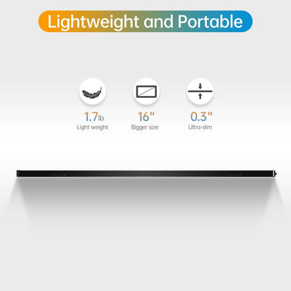Anyuse Portable 16.0" QHD 2.5K Laptop Monitor - USB C HDMI Gaming Ultra-Slim IPS Display w/Smart Cover & Speakers, HDR Plug&Play, External Monitor for Laptop PC Phone Mac Xbox PS5/PS4 Switch