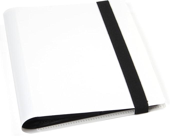 GEAoffice Small Card Binder - 4 Pocket Trading Card Collection Album Folder - 160 Side Loading Pocket Binder for TCG, MTG, Sports & Game Cards - Gifts for Card Collectors (White)
