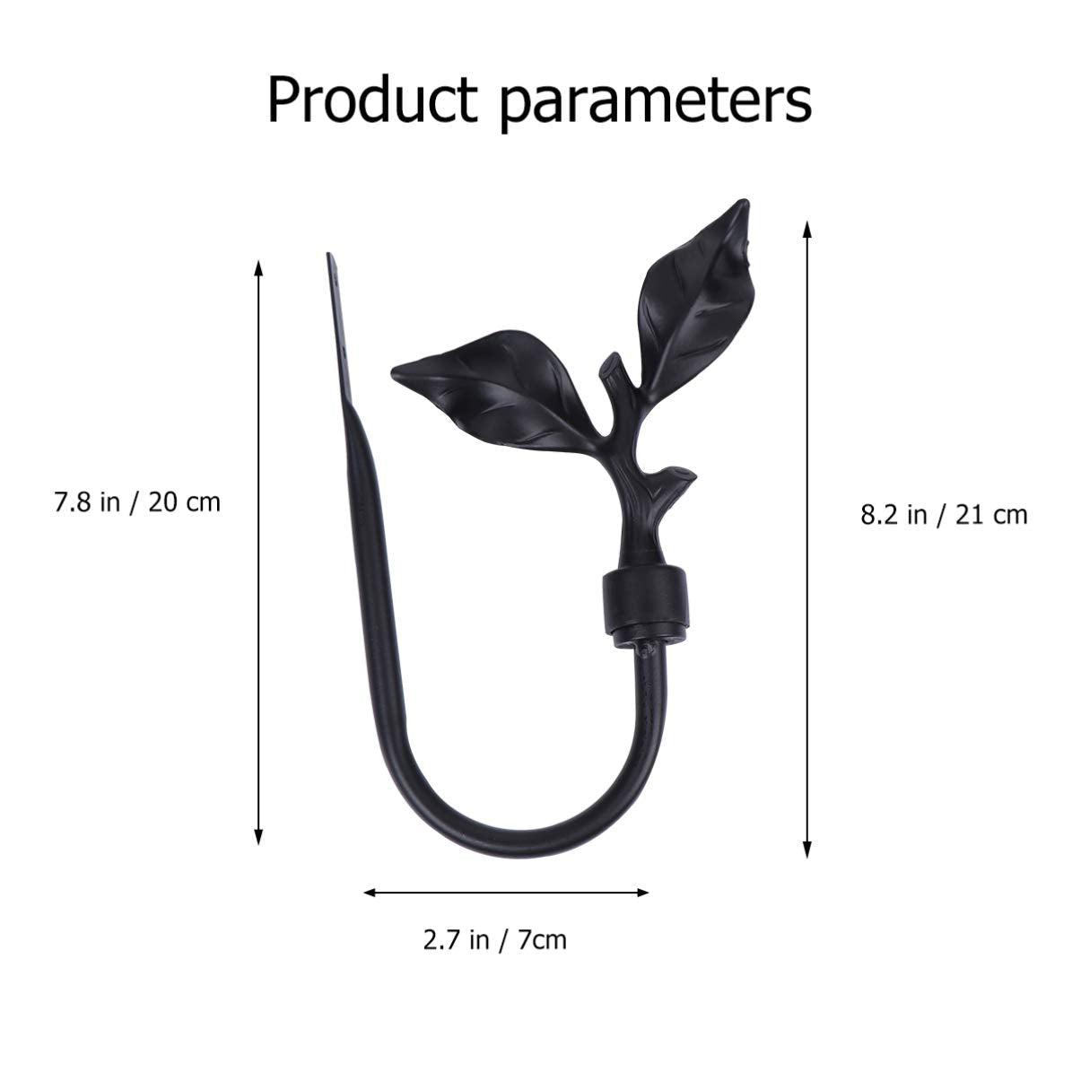 Curtain Holdbacks Curtain Wall Hooks Wall Mounted Curtain Drapery Tiebacks Heavy Duty Vintage Leaves Curtain Holdbacks for Home Office Bedroom Kitchen Black Brass