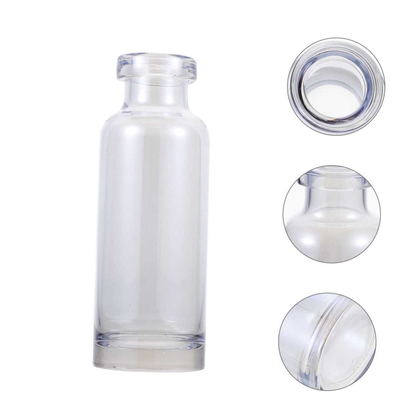 Healifty Glass Hydroponics Vase for Desktop Planter Simple Transparent Terrarium for Home Decoration Small Mouth Glass Vase for Office and Indoor Plants