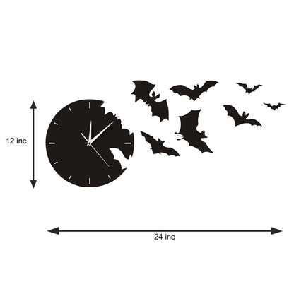 The Geeky Days Bat Clock Analog Wall Watch, 11.81 inch, Black