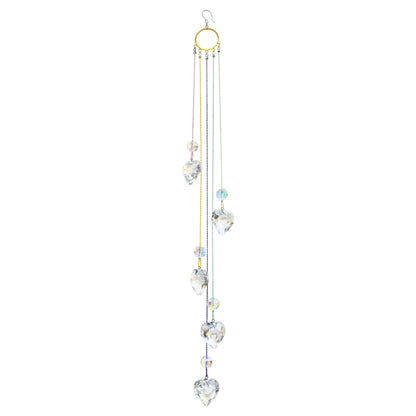 Crystals Heart Prisms Suncatcher Hanging Ornament Rainbow Maker for Home,Garden Decoration (Heart)