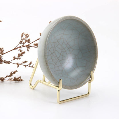 FytStycale Mineral Display Stand Geode Rack Metal Crystal Holder Shelf Suitable for Home Office Showroom Ornament, L