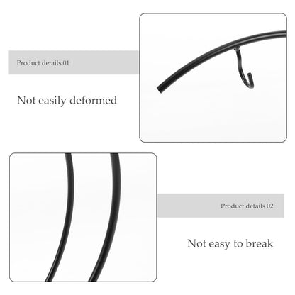Angoily Moon-shaped Hanging Hook 2pcs Black Metal Air Planter Stand Glass Terrarium Display Holder Flower Pot Hanger for Home Décor and DIY Micro Landscape