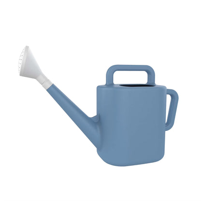 2 Gallon Resin Watering Can Blue - Top & Side Dual Handle for Easy Carry & Pour, Offset Opening Mess-Free Refill, Sturdy Garden Watering Can for Indoor & Outdoor Plants