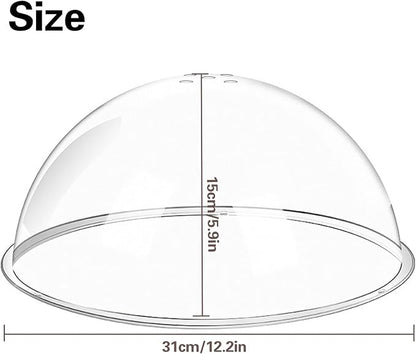 2 PCS Dog Fence Window with Air Holes, Clear Acrylic Pet Dome View, Bubble Peek Window Playground Doggie Fence Window, Inside Length 11.8 Inch and Deep 6 Inch, for Dog Cat Transparent