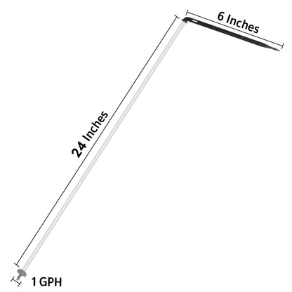 Netafim Automatic Irrigation Dripper Stake Assembly, 1 GPH, Bundle of 25 (24 Inches)